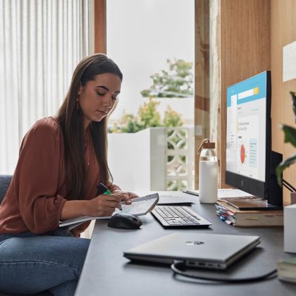 PC all-in-one HP ProOne 440 G9, Procesor 13th Generation Intel Core i5 13500T up to 4.6GHz, 23.8" FHD (1920x1080) IPS anti-glare, ram 16GB (1x16GB) 3200MHz DDR4, 512GB SSD M.2 PCIe NVMe, Intel UHD 770 Graphics, culoare Black, DOS