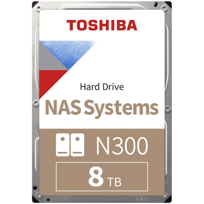HDD NAS TOSHIBA N300 8TB CMR, 3.5'', 512MB, 7200RPM, SATA, TBW: 180