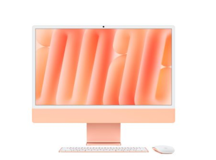 PC all in one Apple iMac 24 inch, Procesor Apple M4 CPU cu 10 nuclee, GPU cu 10 nuclee, Neural Engine 16 nuclee, 23.5" 4.5K (4480x2520) Retina 500niti, ram 32GB, 2TB SSD, tastatura INT, culoare orange, macOS Sequoia