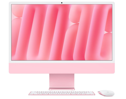 PC all in one Apple iMac 24 inch, Procesor Apple M4 CPU cu 10 nuclee, GPU cu 10 nuclee, Neural Engine 16 nuclee, 23.5" 4.5K (4480x2520) Retina 500niti, ram 32GB, 2TB SSD, tastatura INT, culoare pink, macOS Sequoia