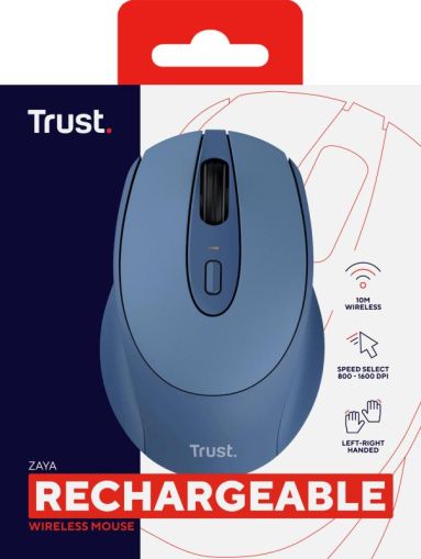 Mouse Trust Zaya reincarcabil, albastru