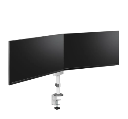 Suport dublu mon. birou NM 17"-27" alb