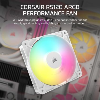 Ventilator CORSAIR RS120 ARGB WHITE