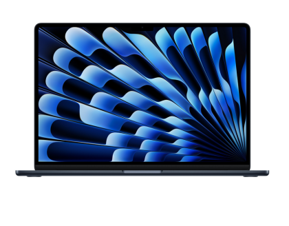 Laptop Apple MacBook Air 15", Procesor Apple M4 CPU cu 10 nuclee, GPU cu 10 nuclee, 15.3"(2880 x 1864) IPS 500nits, ram 16GB, 512GB SSD, tastatura INT, culoare Midnight, macOS Sequoia