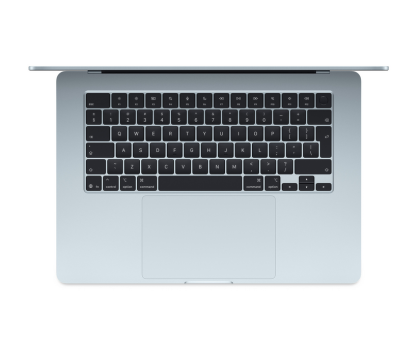 Laptop Apple MacBook Air 15", Procesor Apple M4 CPU cu 10 nuclee, GPU cu 10 nuclee, 15.3"(2880 x 1864) IPS 500nits, ram 16GB, 256GB SSD, tastatura INT, culoare Sky Blue, macOS Sequoia