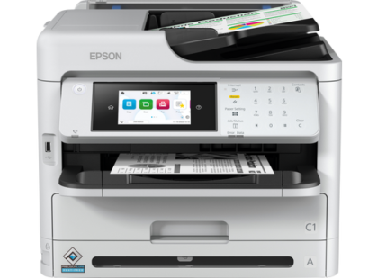 Imprimanta multifunctionala inkjet monocrom Epson WorkForce Pro WF-M5899DWF A4, 34ppm, 1200x2400 dpi, duplex, ADF, USB, LAN, Wi-Fi, starter cerneala