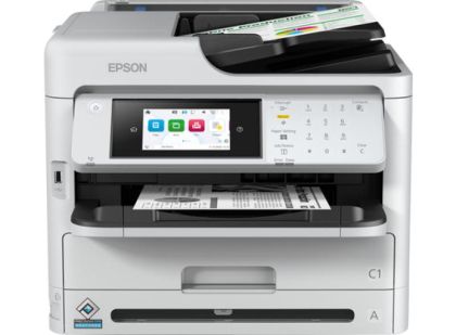 Imprimanta multifunctionala inkjet monocrom Epson WorkForce Pro WF-M5899DWF A4, 34ppm, 1200x2400 dpi, duplex, ADF, USB, LAN, Wi-Fi, starter cerneala