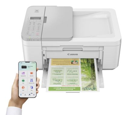 Imprimanta multifunctionala inkjet color Canon PIXMA TR4756i WH A4, 8.8ppm, 4800x1200 dpi, ADF, USB, Wi-Fi, starter cerneala