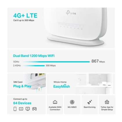 TP-LINK ROUTER 4G LTE Advanced Cat6