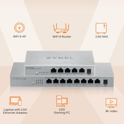 ZYXEL MG-105 5PORT 2.5G DESKTOP SWITCH