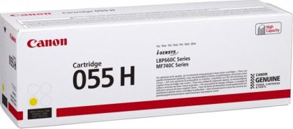 Toner original Canon CRG-055HY, culoare yellow pentru CANON MF742CDW, MFP744CDW, MFP746CDW, LBP66x, capacitate 5.900 pagini