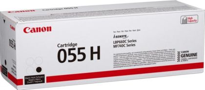 Toner original CRG-055H BK pentru CANON  MF742CDW, MFP744CDW, MFP746CDW, LBP66x,  culoare negru, 7.600 pagini