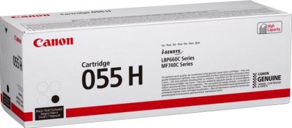 Toner original CRG-055H BK pentru CANON  MF742CDW, MFP744CDW, MFP746CDW, LBP66x,  culoare negru, 7.600 pagini