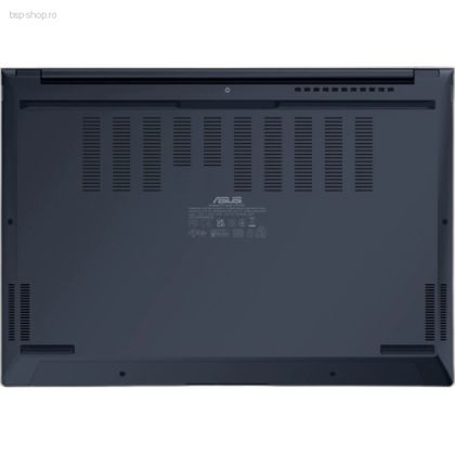 Laptop ASUS Zenbook 14 OLED UX3405CA-PP310X vedere de dedesubt inchis cu grile ventilatie.