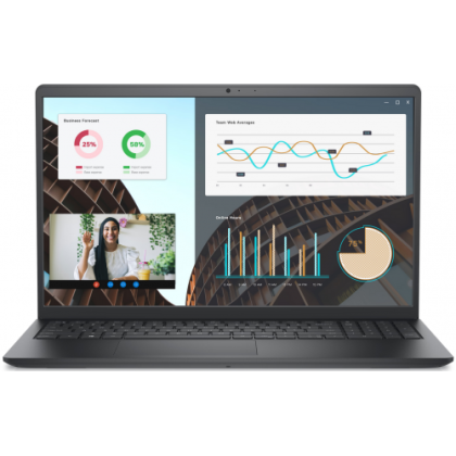 Laptop Dell Vostro 3530, Procesor Gen 13th Intel Core i5-1334U up to 4.6GHz, 15.6 inch FHD (1920x1080) Anti-Glare 120Hz, RAM 8GB DDR4, 512GB SSD M.2 PCIe NVMe, Intel UHD Graphics, culoare negru, Windows 11 Pro
