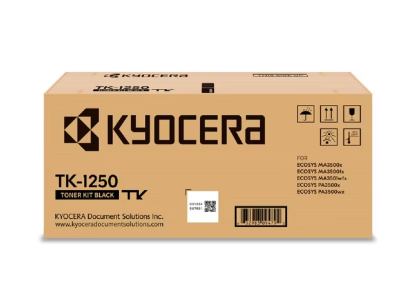 Toner original Kyocera TK-1250, culoare Black pentru Kyocera ECOSYS  PA3500wx, PA3500x, MA 3500x, MA 3500fx, MA 3501wfx, capacitate 3.000 pagini