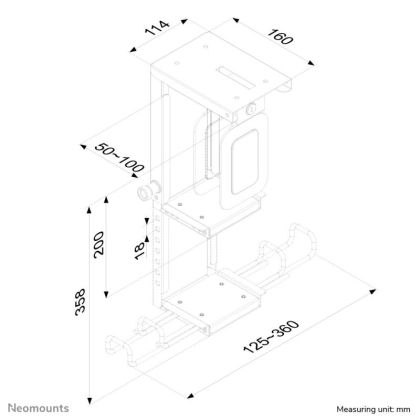 NM Newstar PC Mount UnderDesk 10/36cm
