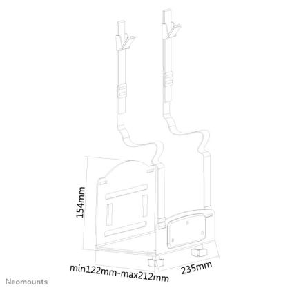 NM PC Wall Mount 12/21cm Black