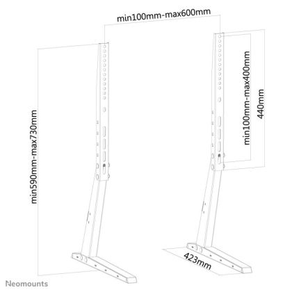 NM Screen TV Desk Stand Tilt 37"-70"