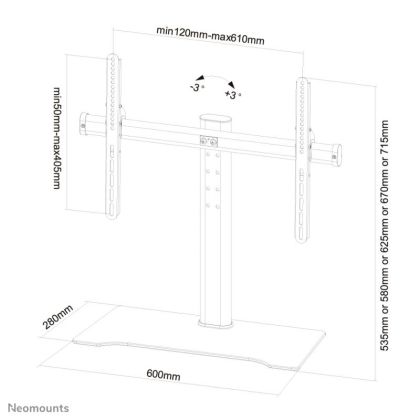 NM Screen TV Desk Stand Tilt 32"-60"