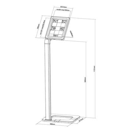 NM Smartphone/Tablet Stand Silver 10"