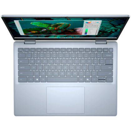 Laptop Dell Inspiron Plus 7440, Procesor Intel Core Ultra 9 185H up to 5.1GHz, 14.0" 2.8K (2880x1800) WVA Anti-Glare 300nits, RAM 32GB on board 6400MHz LPDDR5X, 1TB SSD M.2 PCIe NVMe, Intel Arc Graphics, culoare Ice Blue, Windows11 Pro