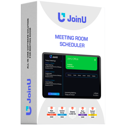 JoinU Room Scheduler application license for booking meeting rooms and checking their availability. License for 1 Year, for 1 device.
