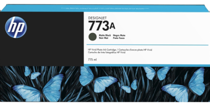 Cartus cerneala original HP 773A, culoare mate black designjet ink cartridge, pentru Plotter HP DesingJet Z6610 60 inch printers, HP DesingJet Z6810 42 inch, capacitate 775ml.