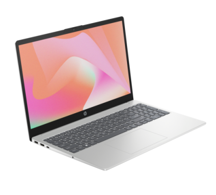 Laptop HP 15-fd0015nq, Procesor 13th Generation Intel Core i7 1355U up to 5.0GHz, 15.6" FHD (1920x1080) anti-glatr, ram 16GB 3200MHz DDR4, 1TB SSD M.2 PCIe NVMe, Intel Iris Xe Graphics, culoare silver, DOS