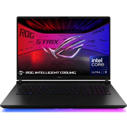 Laptop Gaming ASUS ROG STRIX SCAR 18, Procesor Intel Core Ulra 9 275HX up to 5.4GHz, 18" 2.5K (2560x1600) MiniLed 240Hz, ram 64GB 5600MHz DDR5, 2TB SSD M.2 PCIe NVMe, NVIDIA GeForce RTX 5080 16GB GDDR7, culoare Black, Windows11 Pro