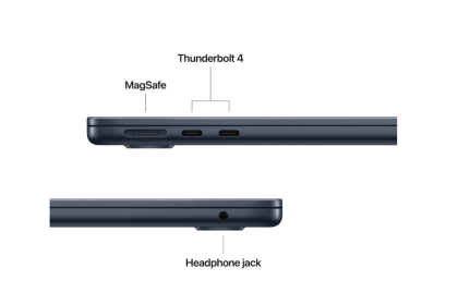 Laptop Apple MacBook Air 15", Procesor Apple M4 CPU cu 10 nuclee, GPU cu 10 nuclee, 15.3"(2880 x 1864) IPS 500nits, ram 32GB, 512GB SSD, tastatura INT, culoare Midnight, macOS Sequoia