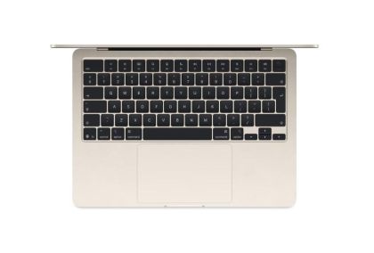 Laptop Apple MacBook Air 13", Procesor Apple M4 CPU cu 10 nuclee, GPU cu 10 nuclee, 13.6"(2560 x 1664) Retina 1000nits, ram 16GB, 1TB SSD, tastatura INT, culoare Starlight, macOS Sequoia