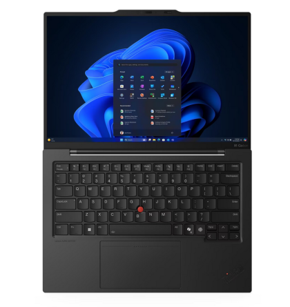 Laptop Lenovo ThinkPad X1 Carbon Gen 13 Aura Edition, Procesor Intel Core Ultra 7 265U up to 5.3GHz, 14" 2.8K (2880x1800) OLED 500nits AG / AR / AS, ram 64GB soldered 8400MHz LPDDR5x, 1TB SSD M.2 PCIe NVMe, Intel Graphics, culoare Black, Windows11 Pro