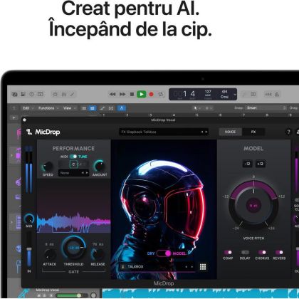 Laptop Apple MacBook Pro 14", Procesor Apple M5, CPU cu 10 nuclee, GPU cu 10 nuclee, 16 nuclee Neural Engine, 14.2"(3024 x1964) Liquid Retina XDR 1000nits, ram 32GB, 512GB SSD, tastatura INT, culoare silver, macOS Tahoe