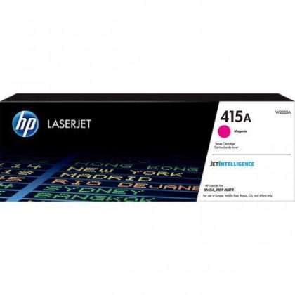 Toner original HP 415A, culoare magenta, pentru HP Color LaserJet Pro M454dn/ M454dw/ MFP M479dw/ MFP M479fdn/ MFP M479fdw/ MFP M479fnw, capacitate 2.100 pagini