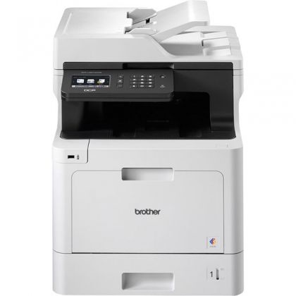 Imprimanta multifunctionala laser color A4, Brother  DCP-L8410CDW,31 ppm, duplex, ADF, 2400x600 dpi, USB, LAN, Wi-Fi, panou tactil, starter toner 