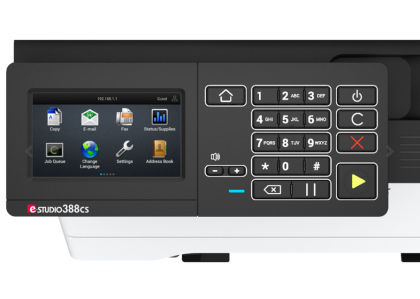 Imprimanta multifunctionala laser color A4, Toshiba e-STUDIO 388CS, 38ppm, duplex, 1200x1200 dpi, RAM 2GB-max 6GB, HDD 500 GB, Retea, USB