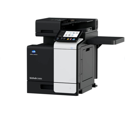 Imprimanta multifunctionala laser color A4, Konica Minolta Bizhub C3320i, 33ppm, duplex, ADF, 1200x1200dpi, caseta 500 coli, tava bypass 100 coli, RAM 4GB, microSD 16GB, USB 2.0, Retea, touchscreen, toner set TNP80