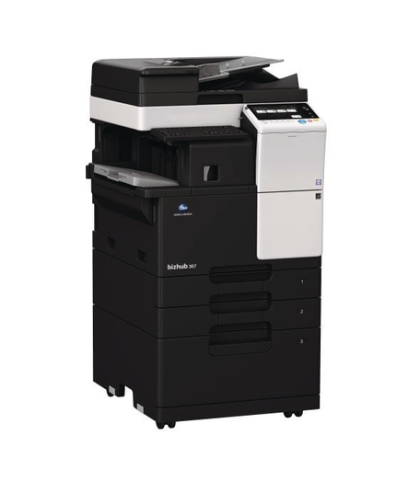 Imprimanta multifunctionala laser monocrom A3, Konica Minolta Bizhub 367, 36 ppm, duplex, RADF, 1800x600 dpi, 2 casete hartie de 500 coli, tava bypass de 100 de coli, Retea, USB, RAM 2GB, HDD 250GB, tonere TN 323