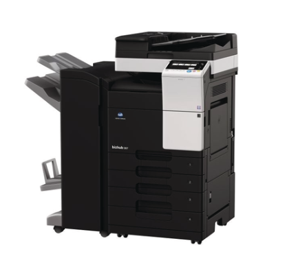 Imprimanta multifunctionala laser monocrom A3, Konica Minolta Bizhub 367, 36 ppm, duplex, RADF, 1800x600 dpi, 2 casete hartie de 500 coli, tava bypass de 100 de coli, Retea, USB, RAM 2GB, HDD 250GB, tonere TN 323