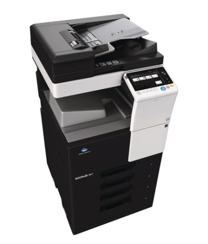 Imprimanta multifunctionala laser monocrom A3, Konica Minolta Bizhub 367, 36 ppm, duplex, RADF, 1800x600 dpi, 2 casete hartie de 500 coli, tava bypass de 100 de coli, Retea, USB, RAM 2GB, HDD 250GB, tonere TN 323