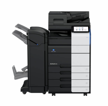 Imprimanta multifunctionala laser monocrom A3, Konica Minolta Bizhub 550i, 55ppm, duplex, ADF dual scan 300 coli, 2 casete hartie de 500 coli, tava bypass de 150 coli, tava  OT 513, masa DK 516x, USB, Retea, RAM  8GB, SSD 256GB, toner TN 628