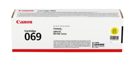 Toner original Canon 069 Y, culoare yellow pentru Canon MF752/754CDW/LBP673CDW, capacitate 1.900 pagini