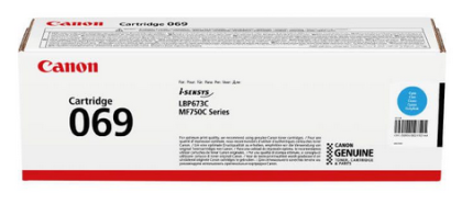 Toner original Canon 069 C, culoare cyan pentru Canon MF752/754CDW/LBP673CDW, capacitate 1.900 pagini