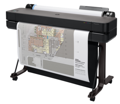 Plotter HP DesingJet T630 36 inch, A0, 2400x1200 dpi, RAM 1GB, USB, Wi-Fi, retea, alimentator automat de coli, suport imprimanta, starter toner.