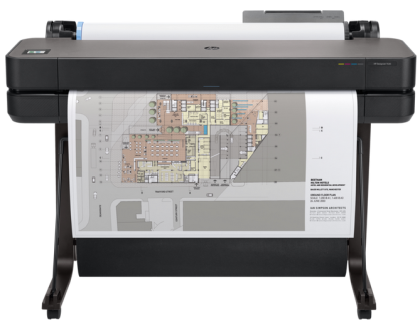 Plotter HP DesingJet T630 36 inch, A0, 2400x1200 dpi, RAM 1GB, USB, Wi-Fi, retea, alimentator automat de coli, suport imprimanta, starter toner.