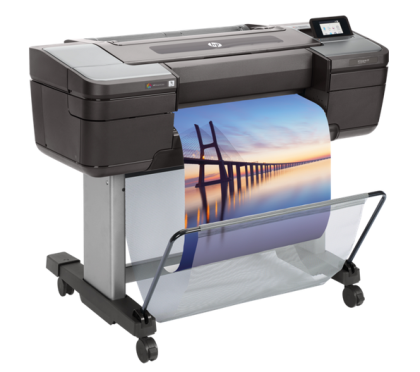 Plotter HP DesignJet Z9+ 24 inch, A1, 2400x1200DPI, RAM 4GB, USB, retea, suport imprimanta, recipient suport media, starter toner.