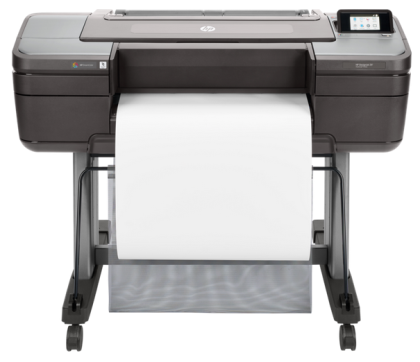 Plotter HP DesignJet Z9+ 24 inch, A1, 2400x1200DPI, RAM 4GB, USB, retea, suport imprimanta, recipient suport media, starter toner.