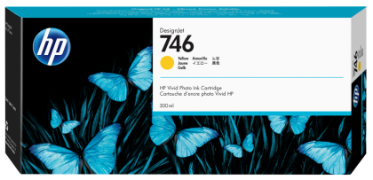 Cartus cerneala original  HP 746, culoare yellow, pentru Plotter HP DesignJet Z9+ 24/44inchi, HP DesignJet Z6 24/44inchi, capacitate 300 m