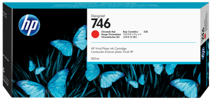 Cartus cerneala original  HP 746, culoare chromatic red, pentru Plotter HP DesignJet Z9+ 24/44inchi, HP DesignJet Z6 24/44inchi, capacitate 300 ml.
